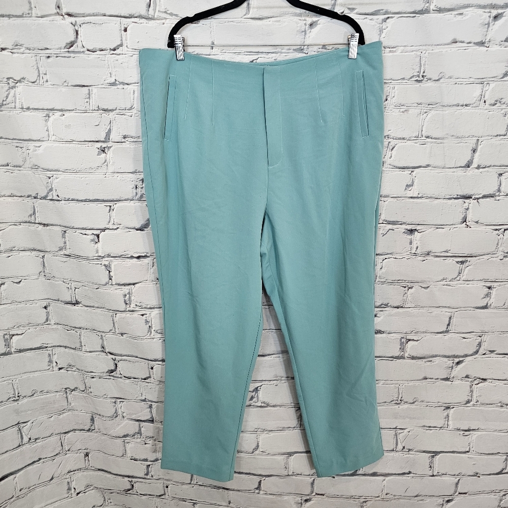 Eloquii Mint Hight Waist Taper Pants - Picture 2 of 8